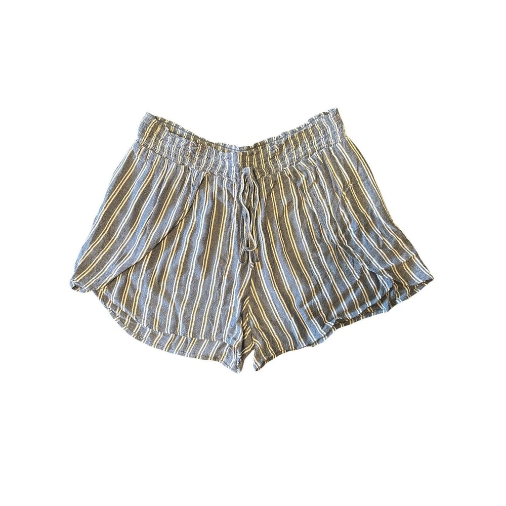 American Eagle Striped Pull On Swing Shorts Women's Size XS Extra Small Blue